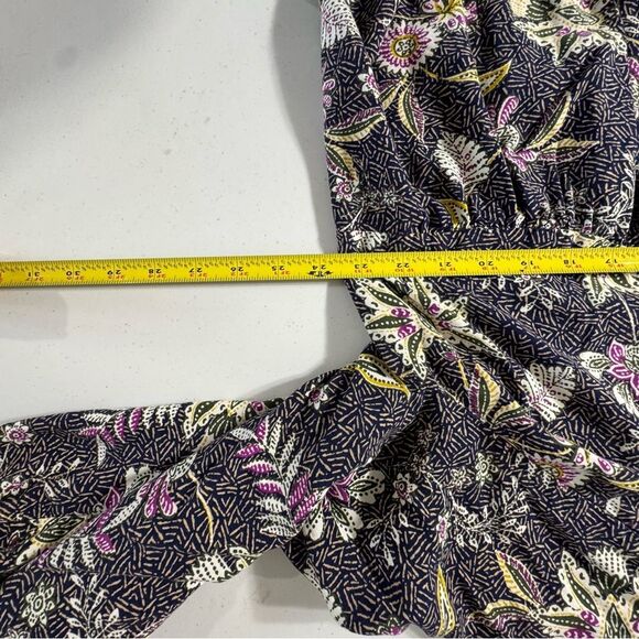 Old Navy Floral peplum blouse XXL dark floral romantic boho fairy witchy - Picture 6 of 7